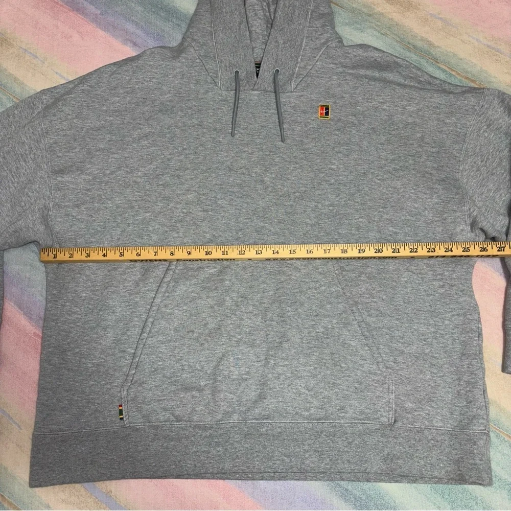 Nike Tennis Nike Court Logo Gray 100% Cotton Men’s Hoodie size 2XL